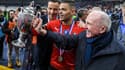 Julien Stéphan, Hatem Ben Arfa et Francois Pinault en avril 2019