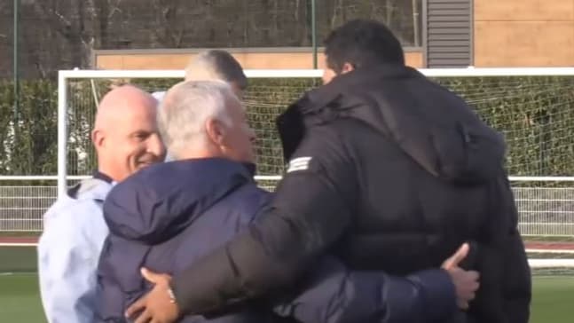 Didier Deschamps et Brandao le 19 mars 2024 à Clairefontaine Didier Deschamps et Brandao le 19 mars 2024 à Clairefontaine
