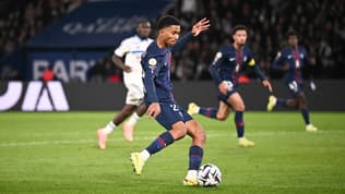 Senny Mayulu lors de PSG-Strasbourg, le 17 octobre 2025