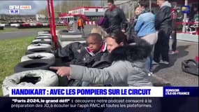 Des pompiers organisent des journées handikart sur un circuit de Trappes