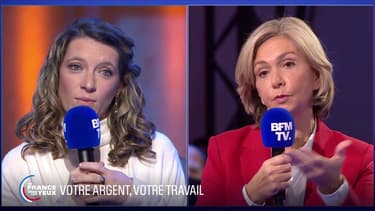 Valérie Pécresse interrogé par Aurélie Magnier, plombière, dans "La France dans les yeux" sur BFMTV, le 18 janvier 2022.