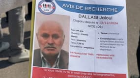 Jalloul Dallaji, un homme de 84 ans, résidant à Saint-Martin-du-Var, est porté disparu depuis le 13 décembre dernier. 