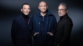 Le trio de Louise Attaque Robin Feix, Gaetan Roussel et Arnaud Samuel
