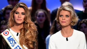 Sylvie Tellier et Camille Cerf sur le plateau du Grand Journal le 08 décembre 2014