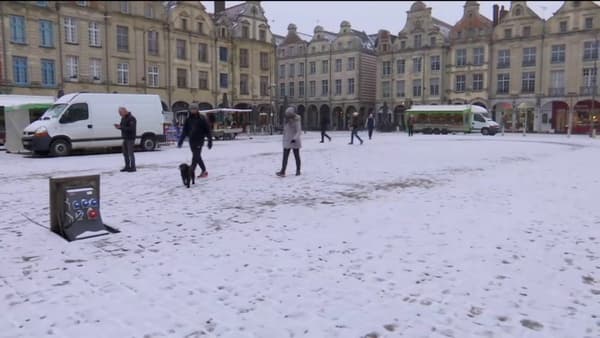 La neige est tombée à Arras (Pas-de-Calais) le 17 janvier 2024. La neige est tombée à Arras (Pas-de-Calais) le 17 janvier 2024.
