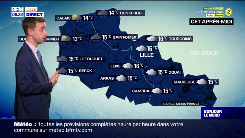 Météo Nord-Pas-de-Calais: des nuages ce vendredi, jusqu'à 14°C à Calais et 16°C à Lille