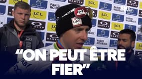 Paris-Roubaix : "Je pense qu'on peut être fier", Pogacar satisfait de sa 2e place