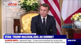 "Mes déclarations ont suscité pas mal de réactions", admet Emmanuel Macron après avoir déclaré que l'Otan est en état de "mort cérébrale"