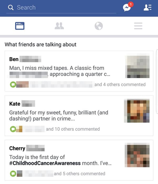 Facebook What friends are talking about