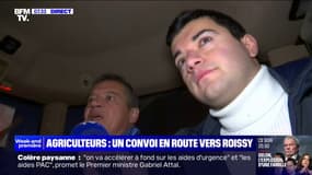 "Tout le monde en a ras-le-bol donc on va à Paris": un convoi d'agriculteurs en route vers Roissy