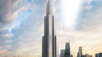 Une maquette de ce à quoi pourrait ressembler le Sky City Tower selon Inhabitat