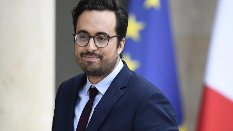 Mounir Mahjoubi le 18 mai 2017 à son arrivée à l'Elysée avant le premier conseil des Ministres.