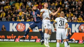Jesé au duel lors du match amical Dresde-PSG, le 16 juillet 2019