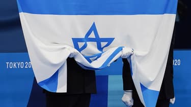 Illustration du drapeau d'Israël aux Jeux olympiques de Tokyo