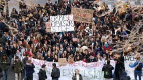 Manifestation d'étudiants et de lycéens, le 13 novembre à Paris.