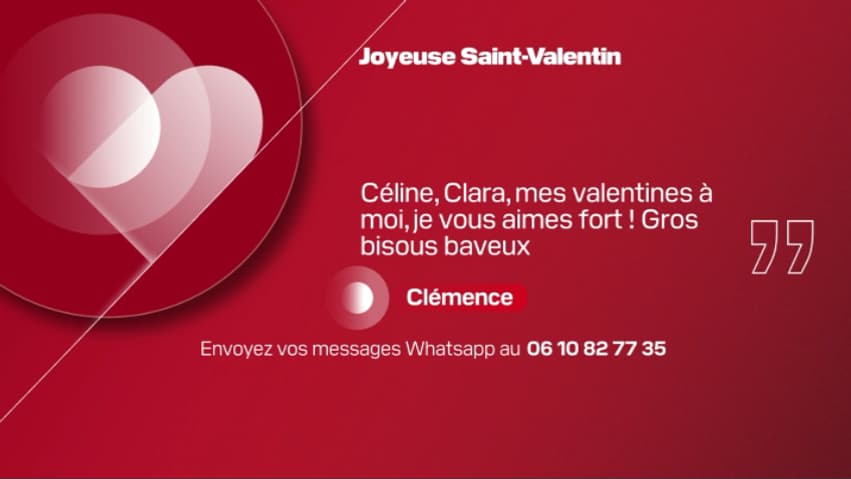 Message de Saint-Valentin, BFM Alsace.