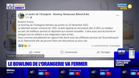 Strasbourg: le bowling de l'Orangerie va fermer