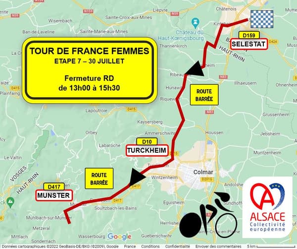 La circulation sera perturbée en raison du passage e la caravane du Tour de France Femmes.