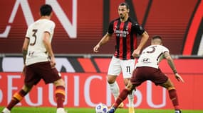 Zlatan Ibrahimovic lors d'AC Milan-AS Rome
