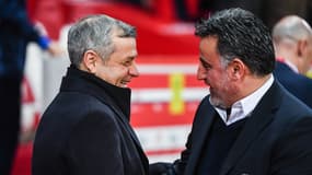 Bruno Genesio et Christophe Galtier tout sourire en 2018.