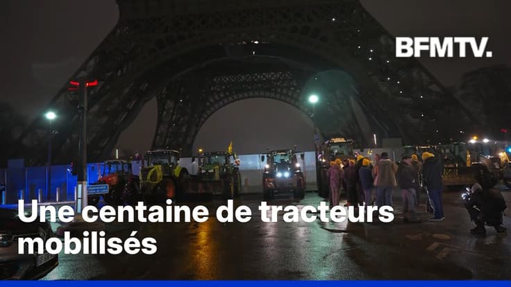 Tour Eiffel, Champs-Élysées, Porte d'Orléans... Des agriculteurs mobilisés à Paris ou aux abords de la capitale  