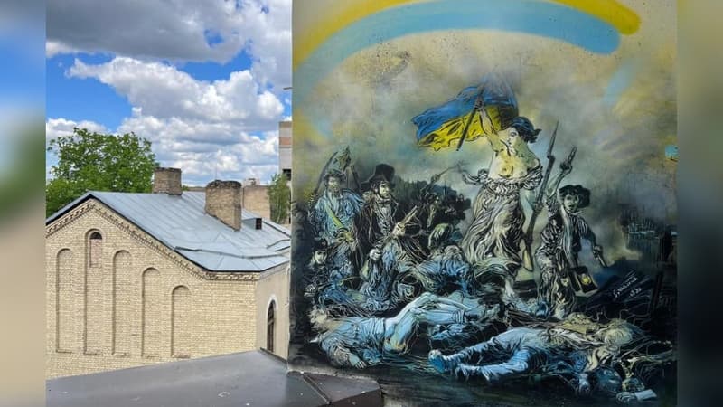 "Témoigner de la guerre": le street artist francilien C215 mis à l'honneur pour ses fresques en Ukraine