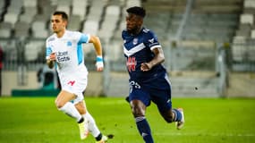 Enock Kwateng avec les Girondins face à l'OM le 7 janvier 2022