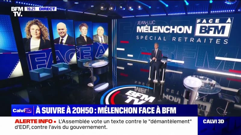Jean-Luc Mélenchon sera l'invité de Face à BFM à 20h50