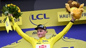 Mathieu Van Der Poel vainqueur de la 2e étape du Tour de France, le 6 juillet 2025.