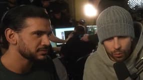 Le streamer AmineMaTue et Gerard Piqué, le 19 janvier 2025 sur Twitch en marge de l'événement caritatif Stream For Humanity