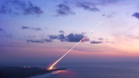 Tir d'interception d'une batterie Thaad