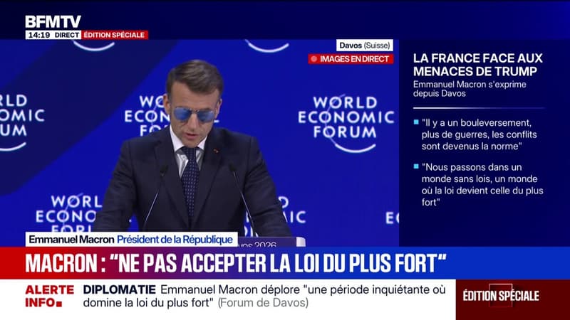 Emmanuel Macron appelle "à ne pas accepter passivement la loi du plus fort"