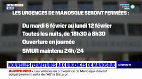 De nouvelles fermetures pour la nuit aux urgences de Manosque