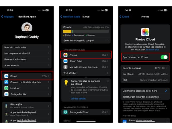 Les étapes à suivre pour consulter l'état de synchronisation de ses photos sur iCloud