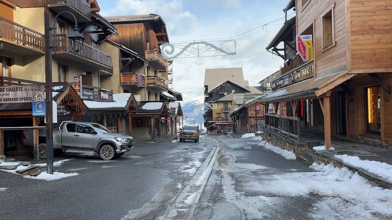 La station de sports d'hiver de Risoul 1850 (Hautes-Alpes), à la mi-décembre 2023.