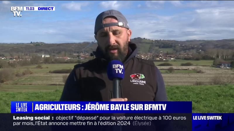 Jérôme Bayle, éleveur de bovins et un des leaders du mouvement: 