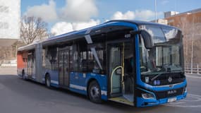 Bus qui sera exploité par Keolis dans la banlieue de Stockholm