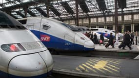 Des trains en gare SNCF (Photo d'illustration).