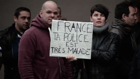 Manifestation de policiers à Strasbourg.
