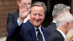 David Cameron le 10 septembre 2022, à Londres, lors de la proclamation du roi Charles III.