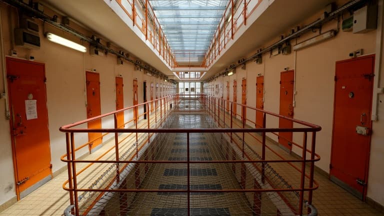 Des coursives de la prison de Clairvaux, le 4 août 2015, à Ville-sous-la-Ferté, dans l'Aube