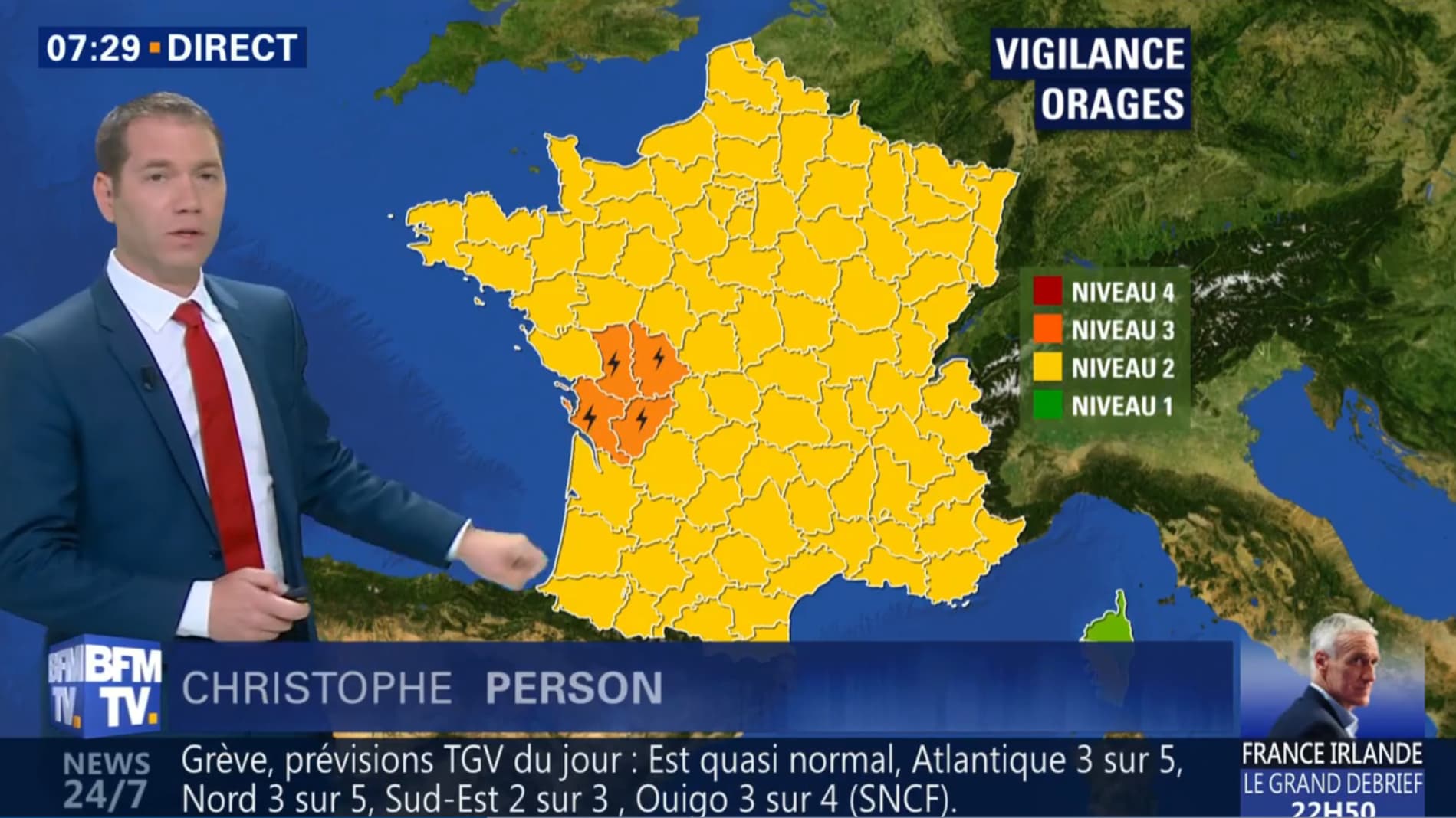 Météo lundi 28 mai 2018.