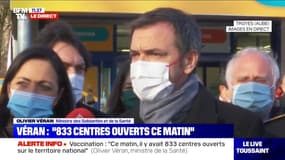 Selon Olivier Véran, les stocks de vaccin actuels permettront de vacciner "jusqu'à 2,4 millions de Français d'ici la fin février"