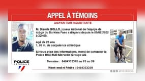 Un appel à témoins lancé pour retrouver un joueur de rugby burkinabé.