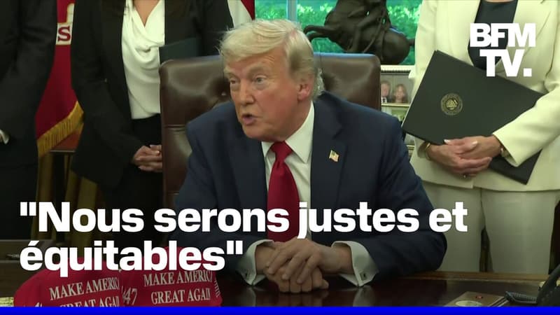 Droits de douane, Russie, Ukraine, Elon Musk: la prise de parole de Donald Trump en intégralité