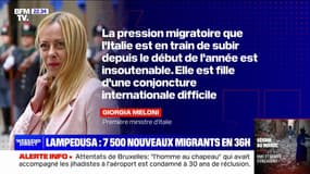 Lampedusa: Giorgia Meloni évoque une "pression migratoire insoutenable"