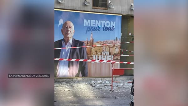 Des clichés du local d'Yves Juhel, maire de Menton, en plein travaux datant de la mi-décembre 2021.