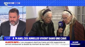 "J'espère que le propriétaire va changer d'avis et qu'on pourra retourner dans notre appartement", confient deux jumelles de 74 ans qui vivent dans une cave 