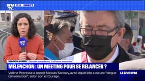 Meeting de Jean-Luc Mélenchon: "Nous ne sommes pas condamnés à un duel Macron-extrême droite, nous avons un autre chemin" (Manon Aubry)