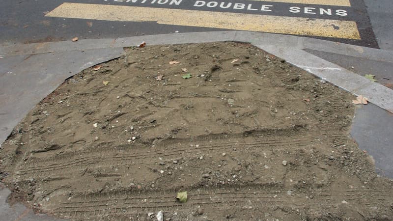 Trottoir boulevard de Port-Royal à Paris en 2006. 